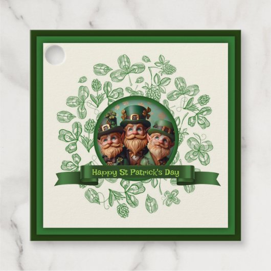 Klaver St Patrick's Day Landschap Bedankt F Bedankjes Labels (Voorkant)