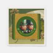 Klaver St Patrick's Day Leprechauns PPN Servet (Voorkant)