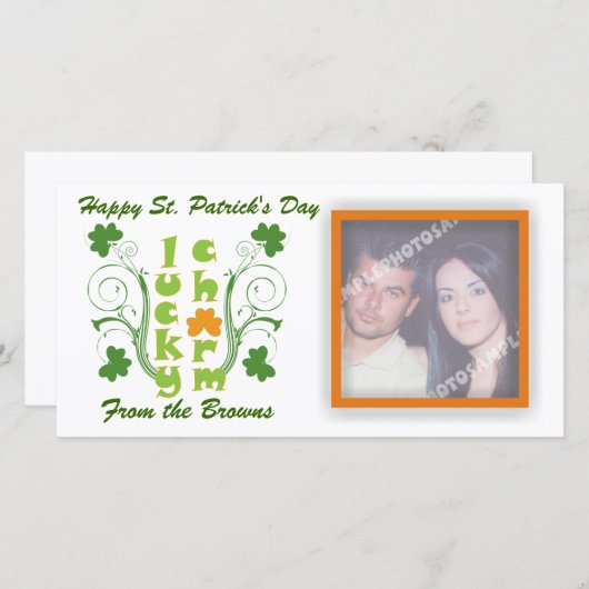 Klaverblad geluk charme krullen (Voorkant / Achterkant)