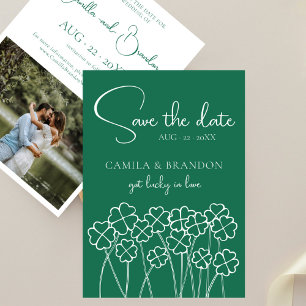 Klaverblad Smaragdgroene Foto Save The Date