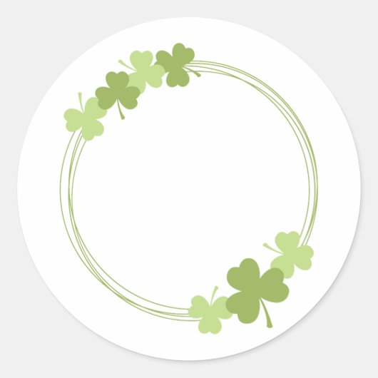 klavercirkel ronde sticker (Voorkant)