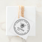 Klaverhoning  label met aangepaste kleuren (In situ)