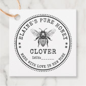 Klaverhoning  label met aangepaste kleuren (Voorkant)