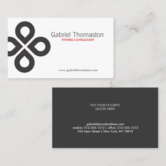 KLAVERONTWERP VISITEKAARTJE (Voorkant / Achterkant)