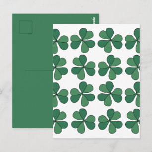 Klavertje drie Klavertje drie Lucky Groene Patroon Briefkaart