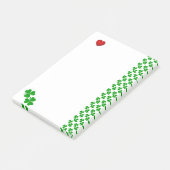 Klavertjes met rood hart Papierwaren Post-it® Notes (Schuin)