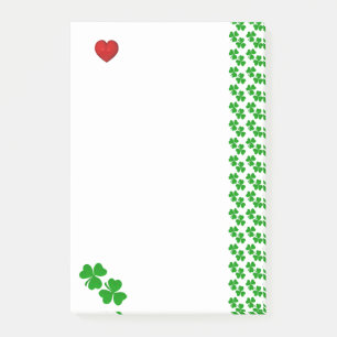 Klavertjes met rood hart Papierwaren Post-it® Notes