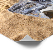 Kleding achteraan op strand poster (Hoek)