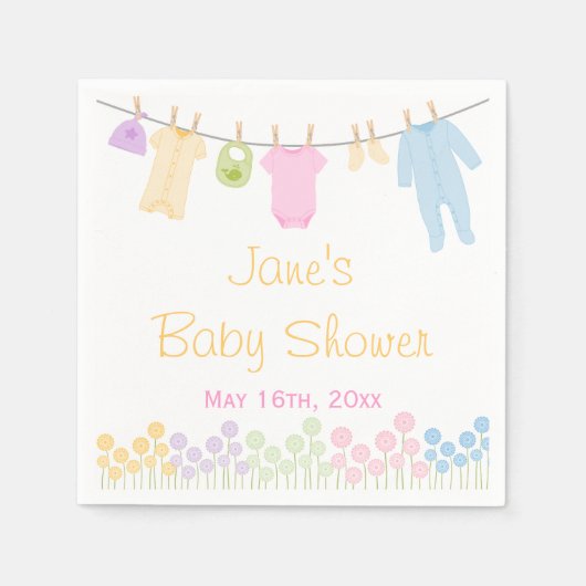 Kleding Baby shower servetten (Voorkant)