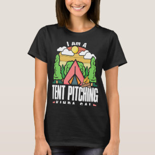 Kleding buiten Wildlife Tent Pitching Girl Camp T-shirt