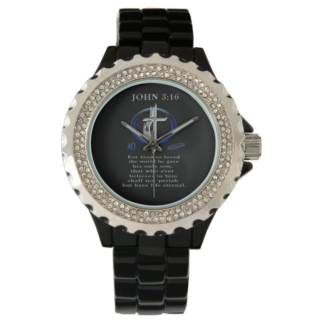 Kleding John 3:16 Horloge (Voorkant)