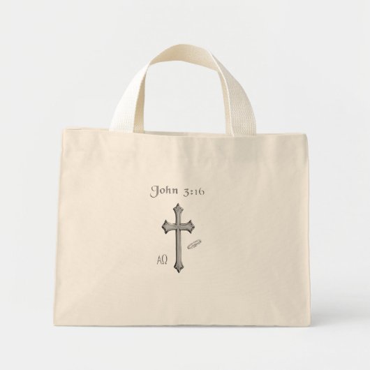 Kleding John 3:16 Mini Tote Bag (Voorkant)