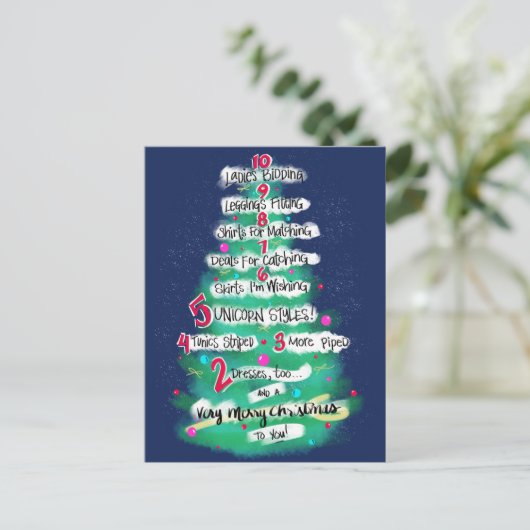 Kleding Kerstaftellen Feestdagenkaart (Staand voorkant)