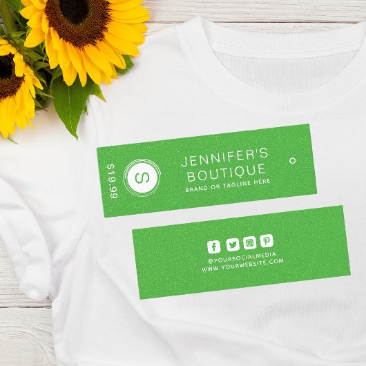 Kleding Labels Klein bedrijf Groen Wit