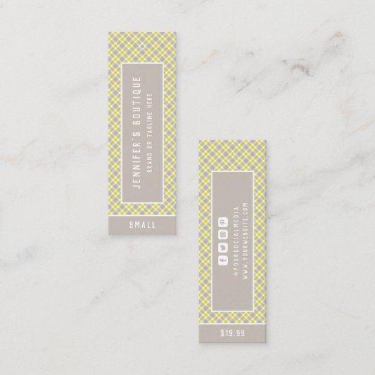 Kleding Labels Klein bedrijf Label Tartanprijs (Voorkant / Achterkant)