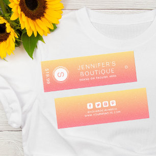 Kleding Labels Klein bedrijf Oranje Wit