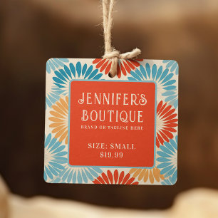 Kleding Labels Klein bedrijf Retro Groovy Floral