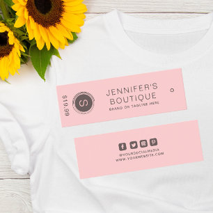 Kleding Labels Klein bedrijf Roze grijze Labels