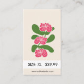 Kleding Labels Klein Visitekaartje Informatiekaartje (Voorkant)