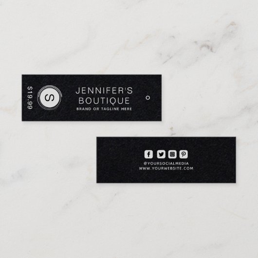 Kleding Labels Klein-zwart wit (Voorkant / Achterkant)