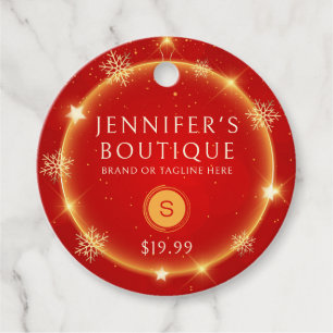 Kleding Labels Kleine Bedrijf Feestelijke Kerstmis