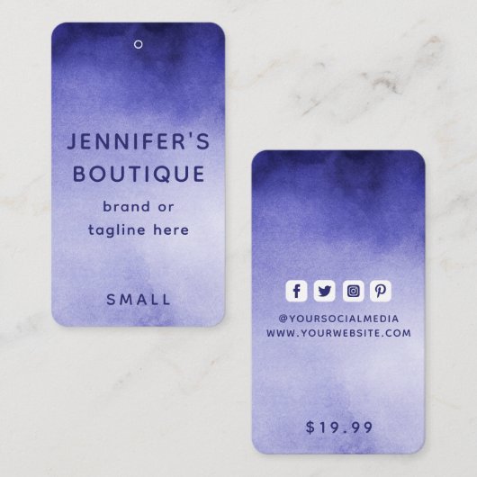 Kleding Labels Kleine Bedrijfs Luxprijs Label (Voorkant / Achterkant)