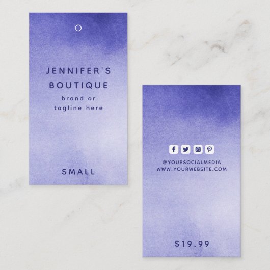 Kleding Labels Kleine Bedrijfs Luxprijs Labels (Voorkant / Achterkant)