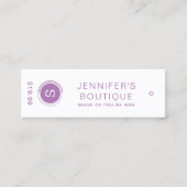 Kleding Labels Kleine Bedrijfs Paarse Labels van d (Voorkant)