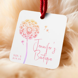 Kleding Labels Kleine Bedrijfs Roze Floral Prijs