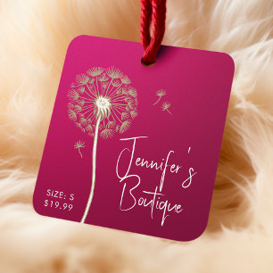 Kleding Labels Kleine Bedrijfs Roze Floral Prijs