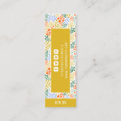 Kleding Labels Kleine Bedrijven Floral Prijs Label (Achterkant)