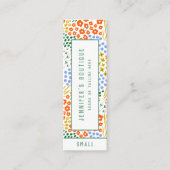 Kleding Labels Kleine Bedrijven Floral Prijs Label (Voorkant)