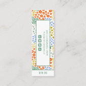 Kleding Labels Kleine Bedrijven Floral Prijs Label (Achterkant)