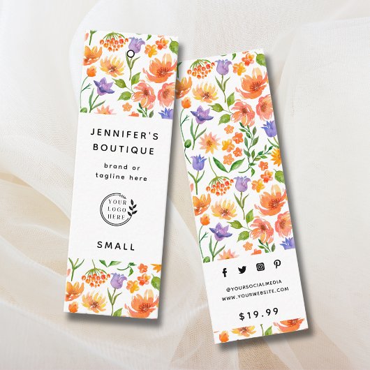 Kleding Labels Kleine Bedrijven Floral Prijs Label
