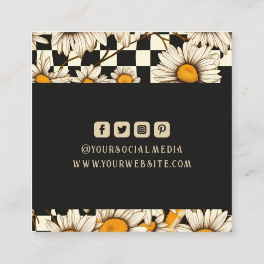 Kleding Labels Kleine bedrijven Retro Groovy Daisy (Achterkant)