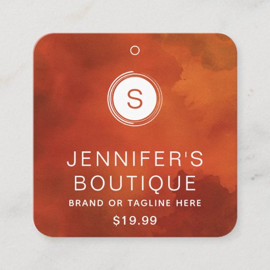 Kleding Labels Kleine bedrijven Teracotta Waterver (Voorkant)