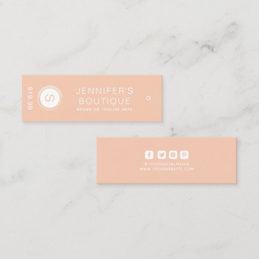 Kleding Labels Kleine Onderneming Abrikozenprijzen (Voorkant / Achterkant)