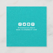 Kleding Labels Kleine Onderneming Aqua Glitter (Achterkant)