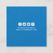 Kleding Labels Kleine Onderneming Blauwe Glitter (Achterkant)