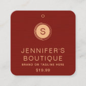 Kleding Labels Kleine Onderneming Burgundy Beige (Voorkant)