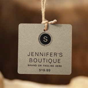 Kleding Labels Kleine Onderneming Champagne Glitte