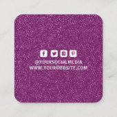 Kleding Labels Kleine Onderneming Paars Witte Glit (Achterkant)