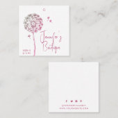 Kleding Labels Kleine Onderneming Paarse Floral Pr (Voorkant / Achterkant)