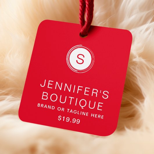 Kleding Labels Kleine Onderneming Rood Wit