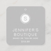 Kleding Labels Kleine Onderneming Zilver Wit (Voorkant)