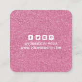 Kleding Labels Kleine Roze Witte Glitter (Achterkant)