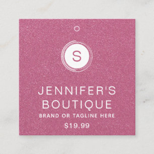 Kleding Labels Kleine roze zakroze glitter