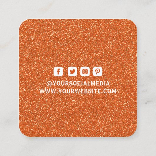 Kleding Labels Kleine Sinaasappels Witte Glitter (Achterkant)