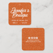 Kleding Labels Kleine Sinaasappels Witte Glitter (Voorkant / Achterkant)