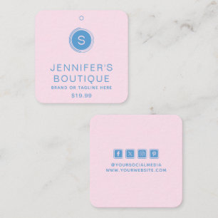 Kleding Labels Small Business Roze Blauw
